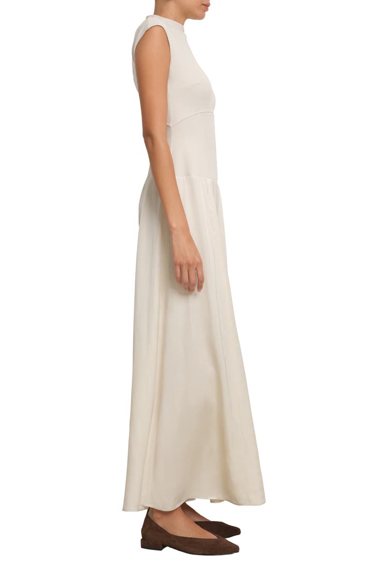 Haru Mock Neck Maxi Dress, Alternate, color, VANILLA