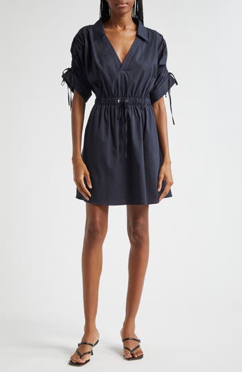 Peony Cotton Poplin 3/4 Sleeve Dress