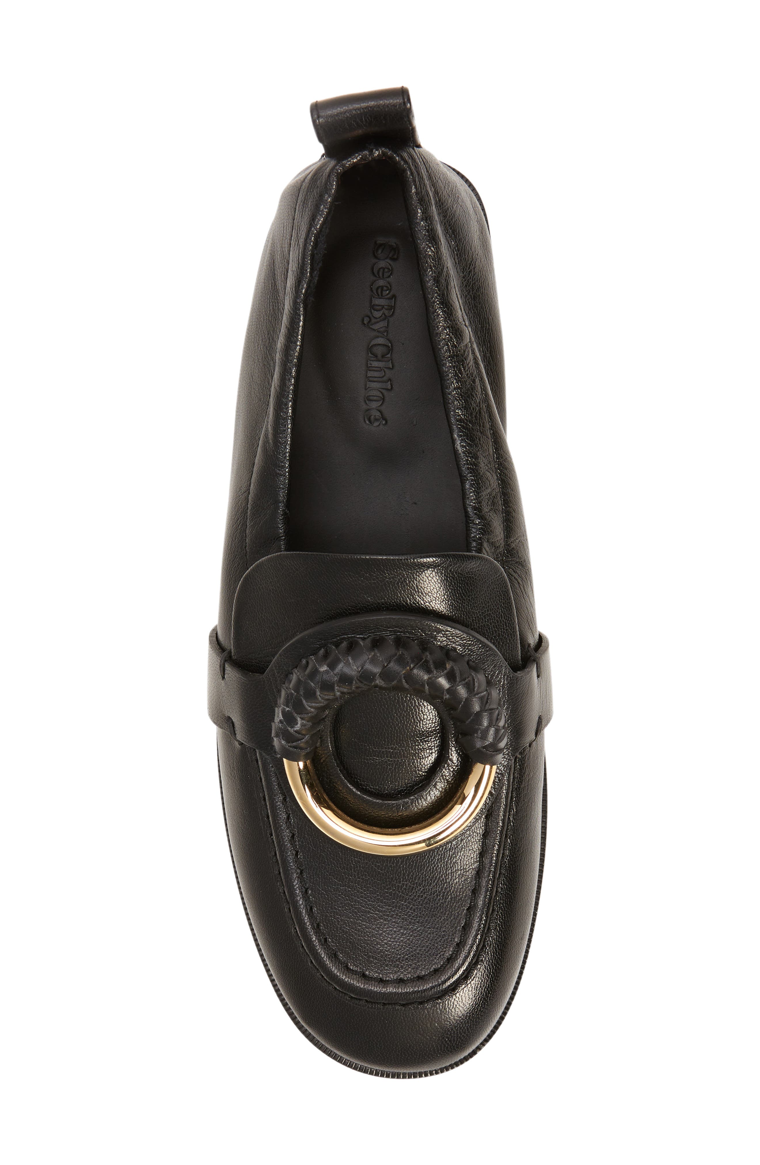 See by Chloé Hana Ring Embellished Loafer, Alternate, color, 