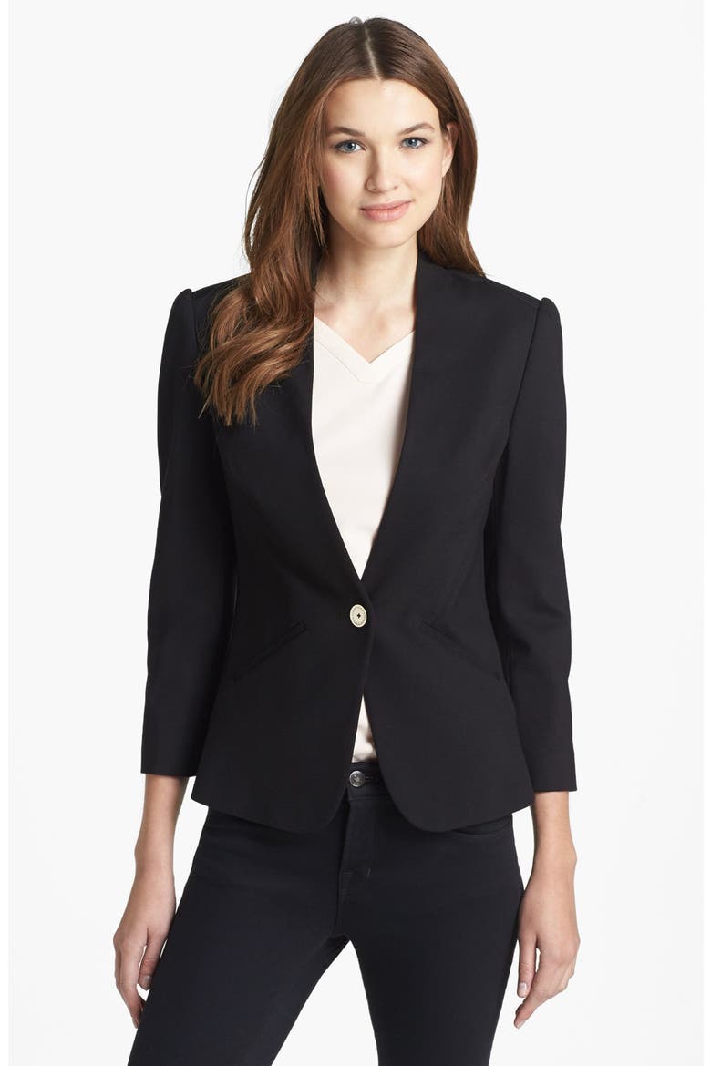 'Adale' Wide Front Jacket, Main, color, BLACK