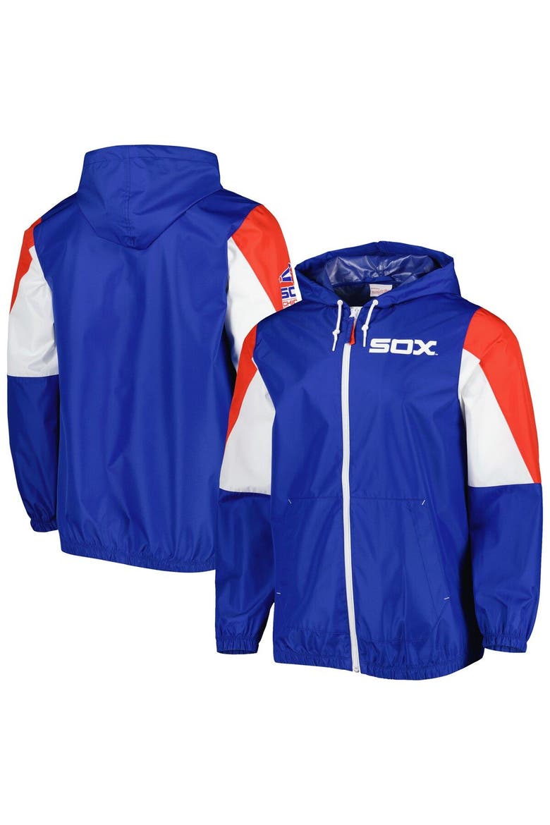 Men's Mitchell & Ness Royal Chicago White Sox Throw It Back Full-Zip Windbreaker Jacket, Main, color, Royal