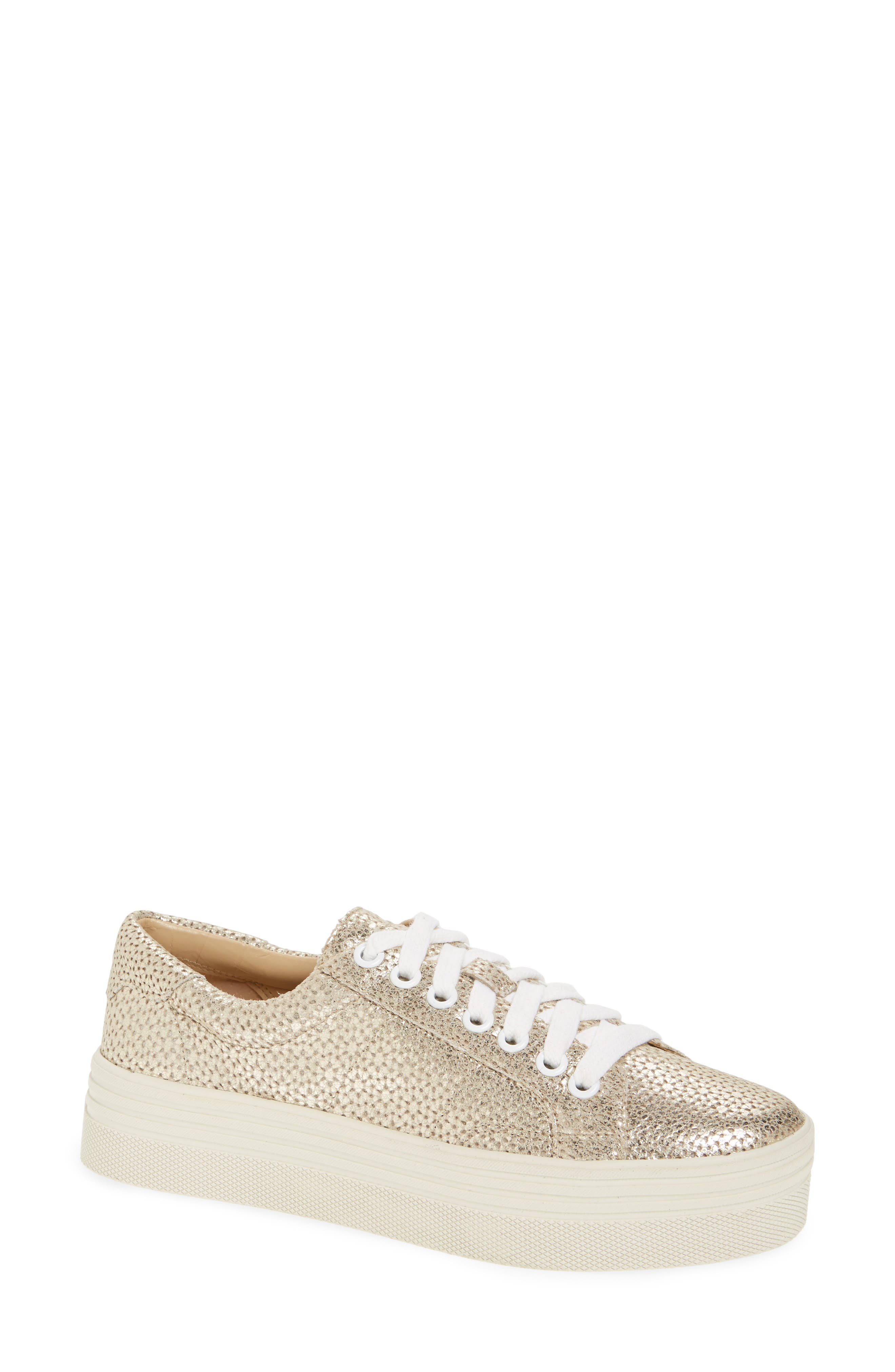 Emmy Platform Sneaker, Main, color, GOLD LEATHER