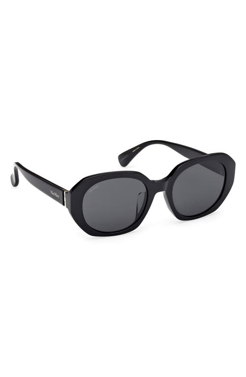 Max Mara 54mm Round Sunglasses In Black