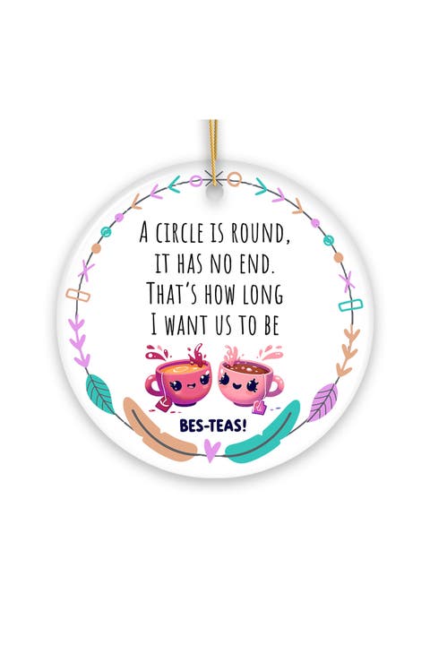 Bes-teas Teacup Friendship Ceramic Ornament