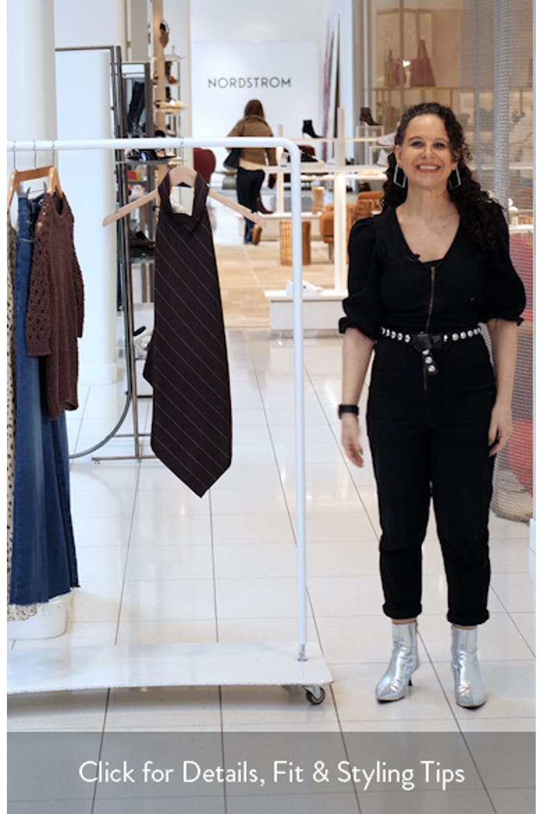 Pinstripe Linen Blend Scarf Halter Top video