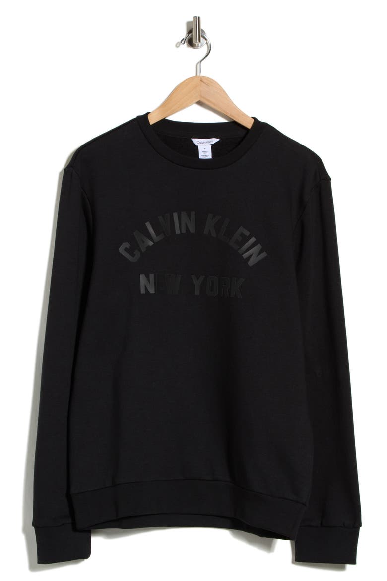 Hidden Graphic Crew Pullover Sweatshirt, Main, color, BLACK