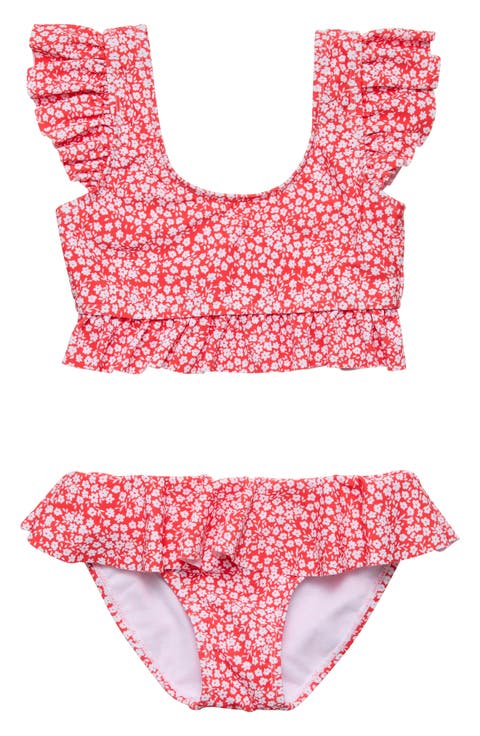 Ditsy Bloom Crop Two-Piece Swimsuit (Little Kid & Big Kid)