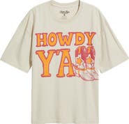 Junk Food Howdy Y'all Cotton Graphic T-Shirt
