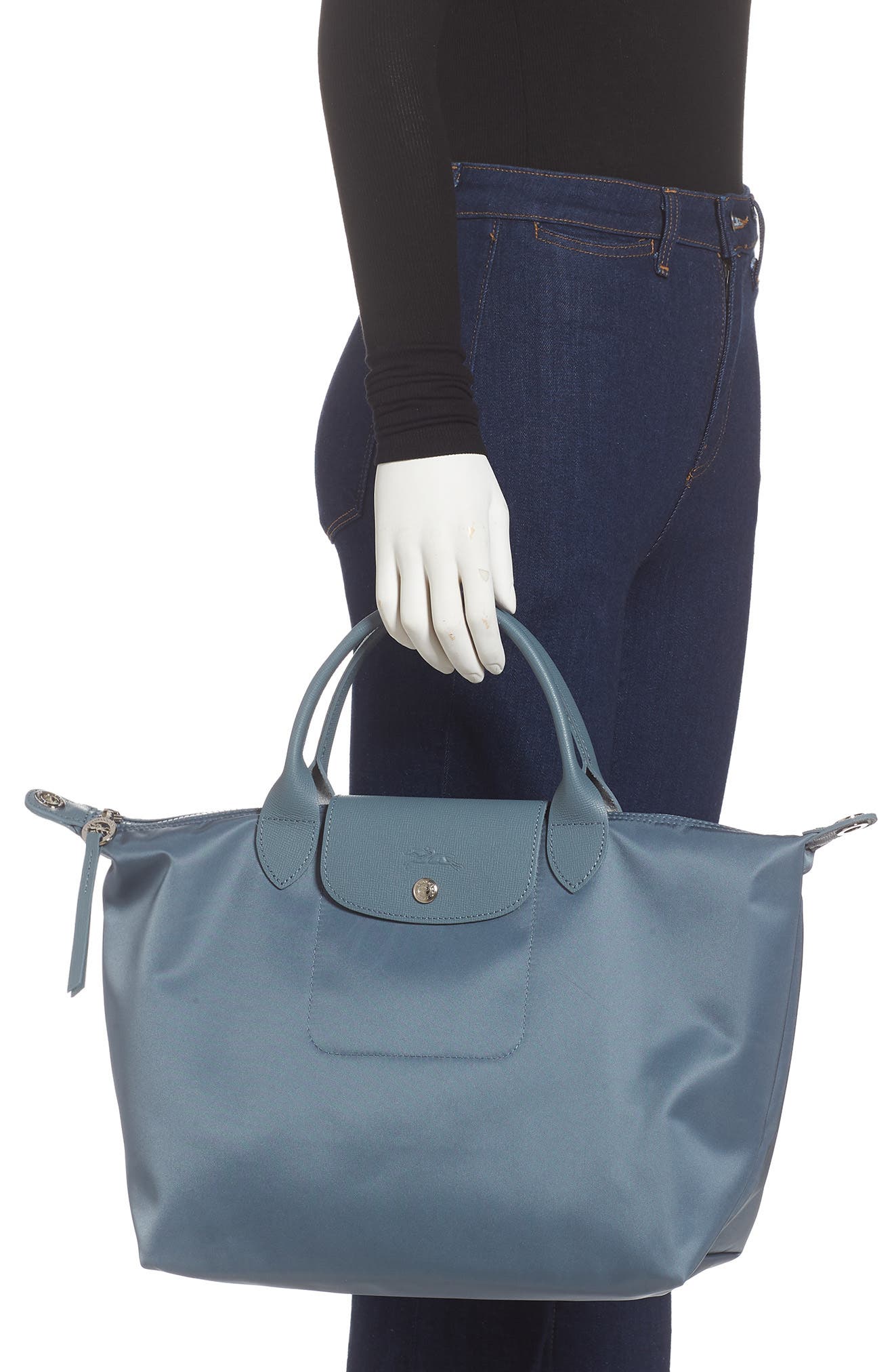 'Medium Le Pliage Neo' Nylon Top Handle Tote, Alternate, color, NORDIC