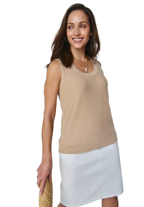 Sleeveless Sequin Knit Sweater Shell