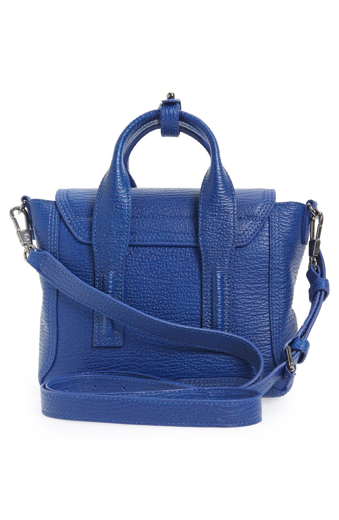 'Mini Pashli' Leather Satchel, Alternate, color, COBALT