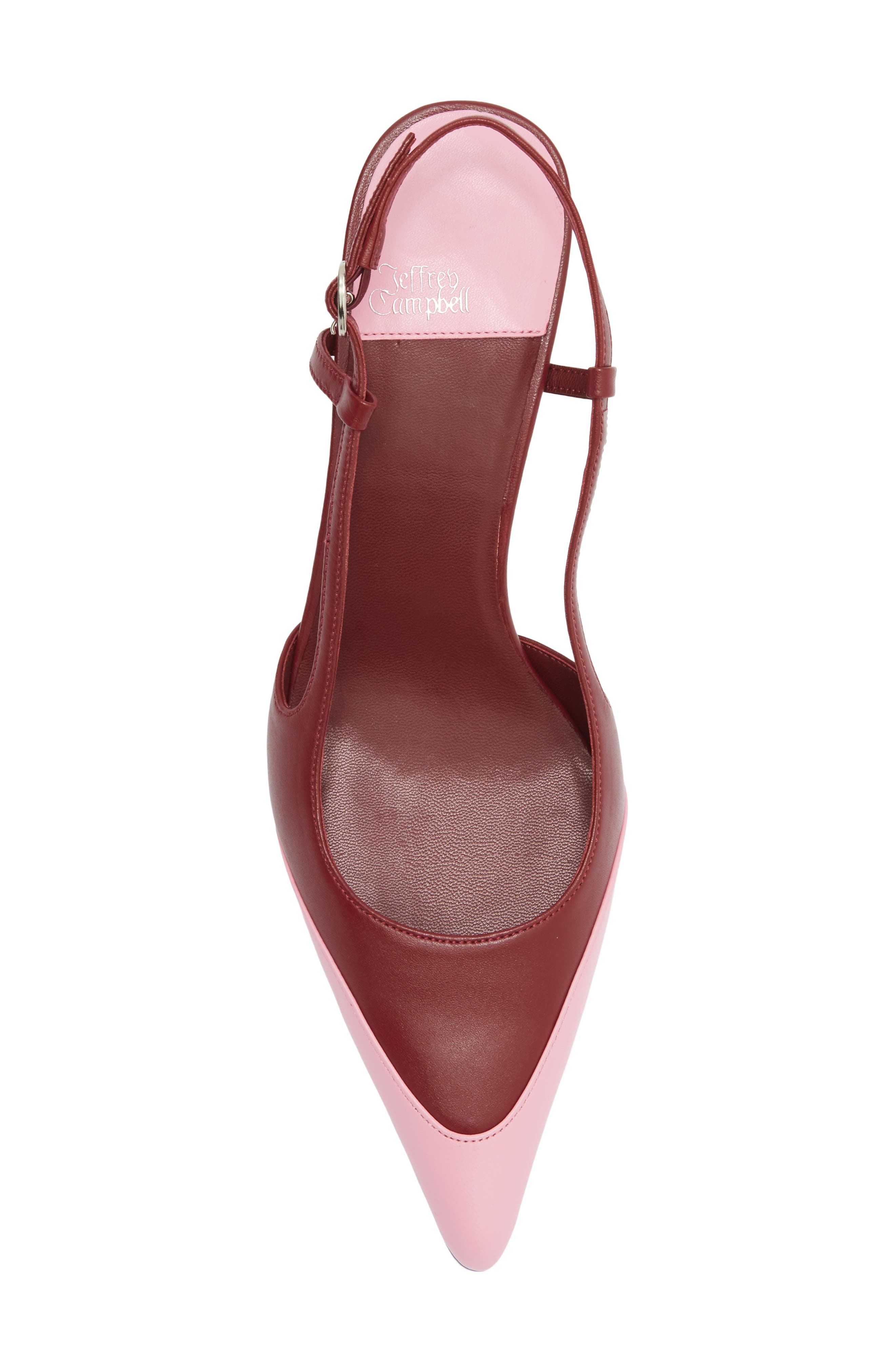 Booshky Slingback Pointed Toe Pump, Alternate, color, WINE PINK COMBO