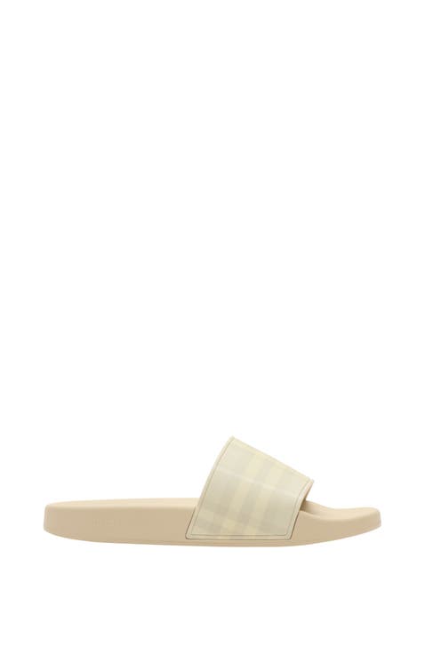 サンダル・ミュール BURBERRY Women Sandals Burberry 85mm decorative-zip Leather Sandals | Yellow | FARFETCH