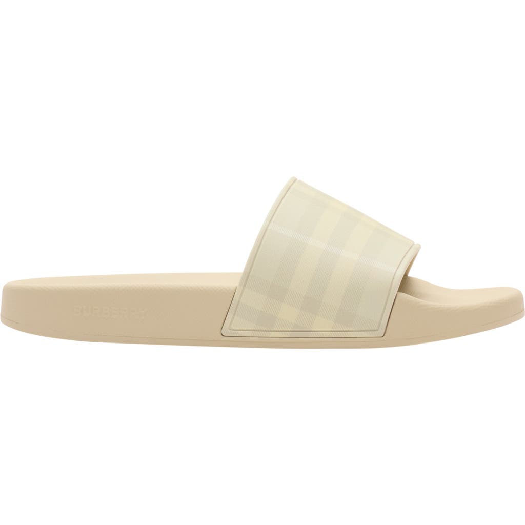 Burberry Check-print Slides In Multi