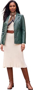 Jessica London Leather Blazer