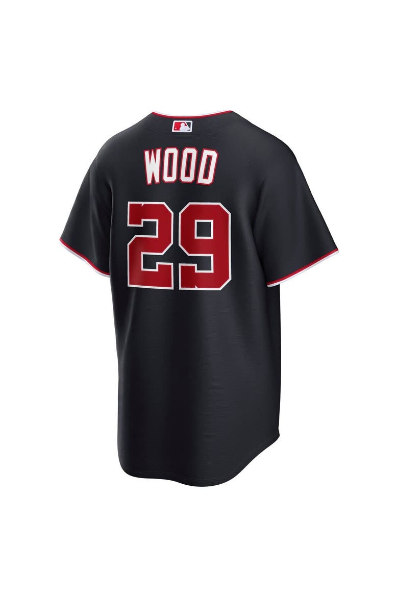 Men's Nike James Wood Navy Washington Nationals Alternate Replica Jersey, Alternate, color, Navy