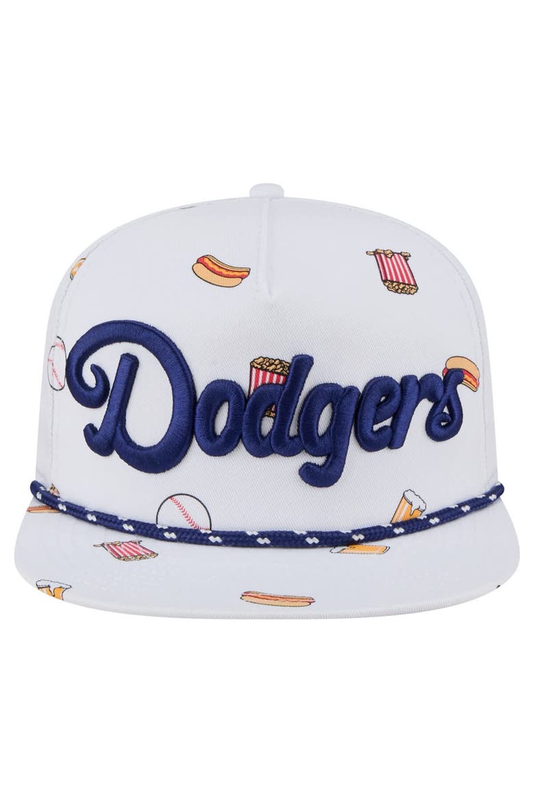 Men's New Era White Los Angeles Dodgers Team Cheer Rope 19TWENTY Adjustable Hat, Alternate, color, White