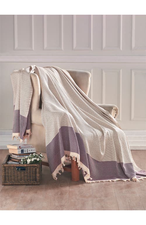 Depera Diamente Cotton Throw Blanket In Purple