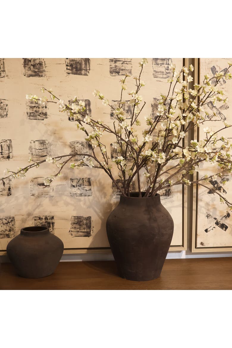 Leander Cement Outdoor Vase, Alternate, color, Brown - Medium
