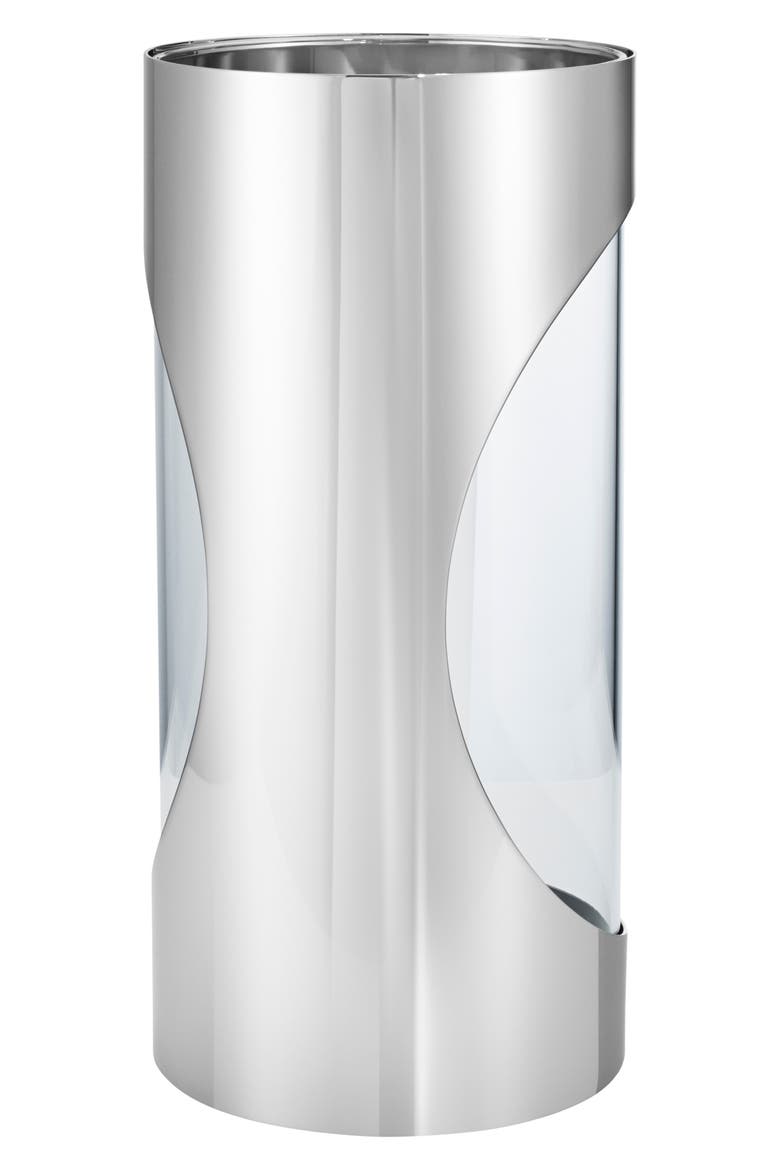 Chrome Contours Hurricane Candle Holder, Alternate, color, NO COLOR