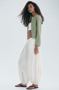 H&M Embroidered Balloon-leg Pants