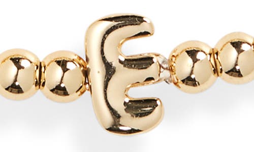Leith 3-pack Initial Bead Bracelet In E- Clear- Gold