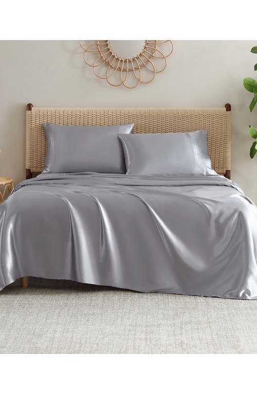 Jessica Simpson Silky Satin Sheet Set In Gray