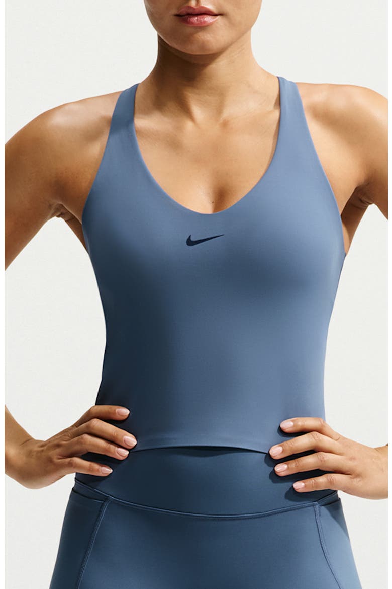 Universa Medium Support Padded Sports Bra Tank, Main, color, NEW SLATE/ MIDNIGHT NAVY