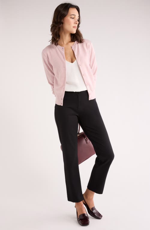 Nordstrom Rack Crewneck Cardigan In Pink
