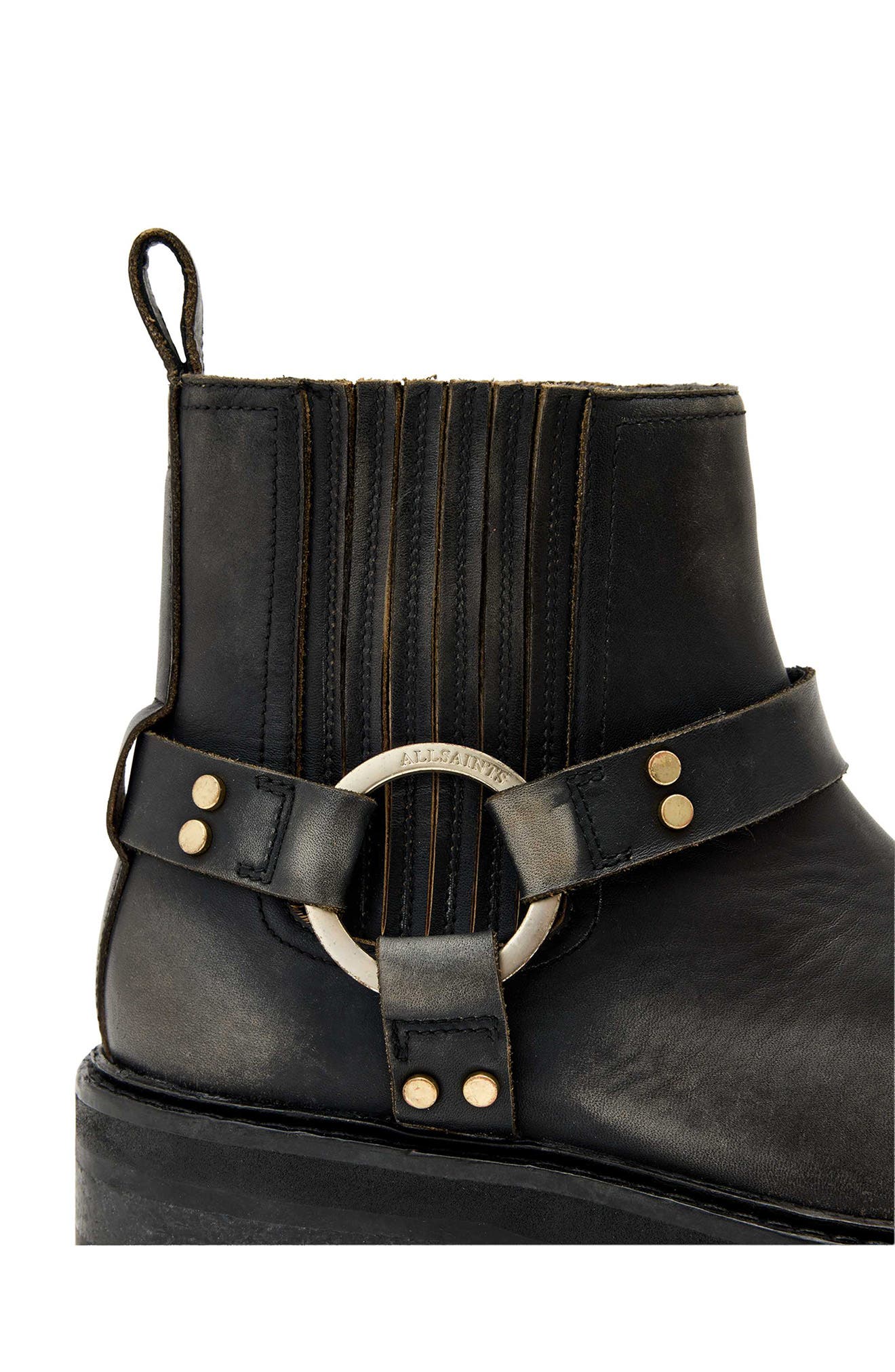 Maddie Lug Sole Biker Boot, Alternate, color, DARK BROWN