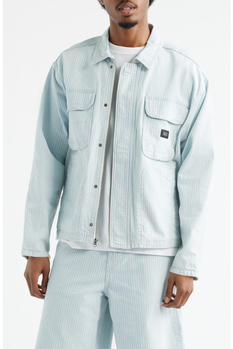 Umber Stripe Denim Jacket, Main, color, BLUE ICE STRIPE