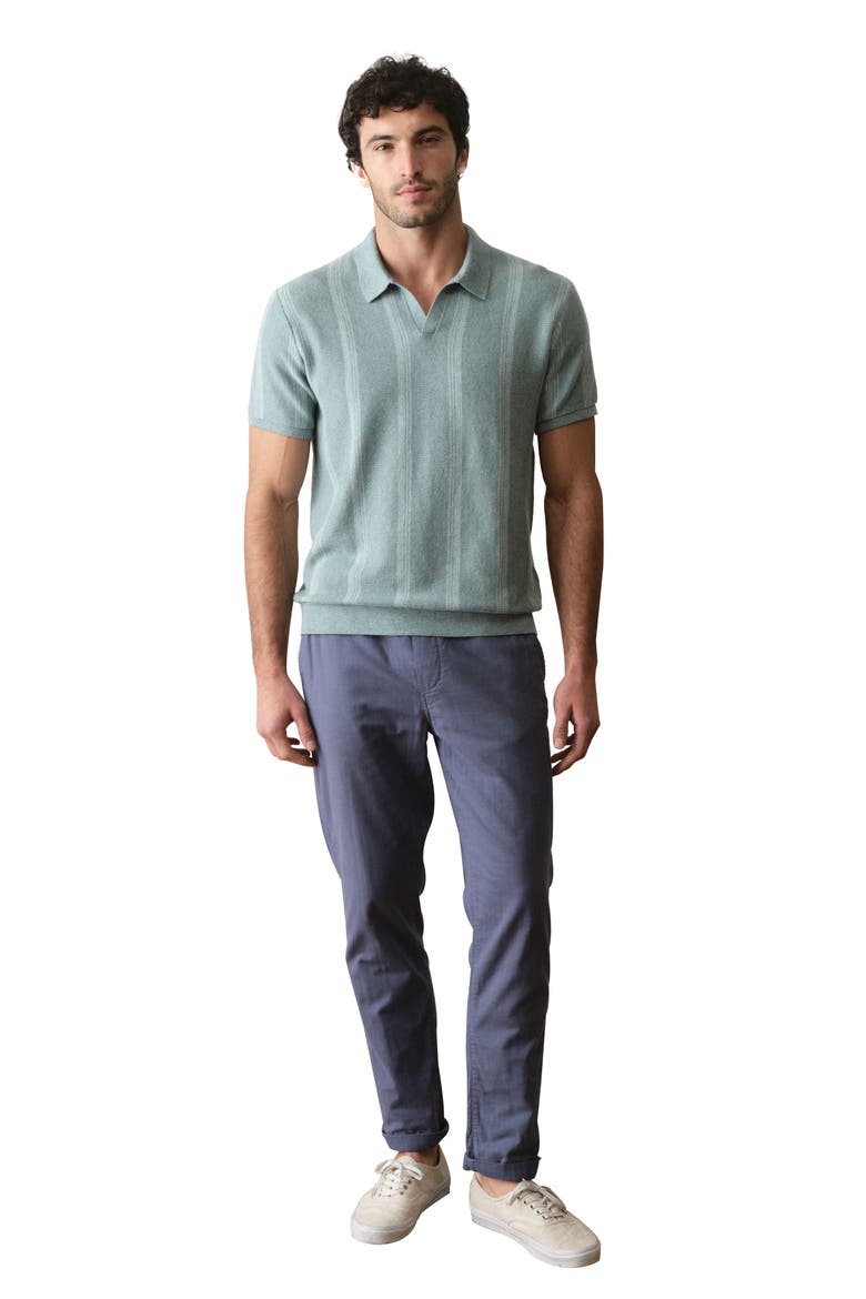 Liam Johnny Collar Polo, Alternate, color, TOPAZ STRIPE
