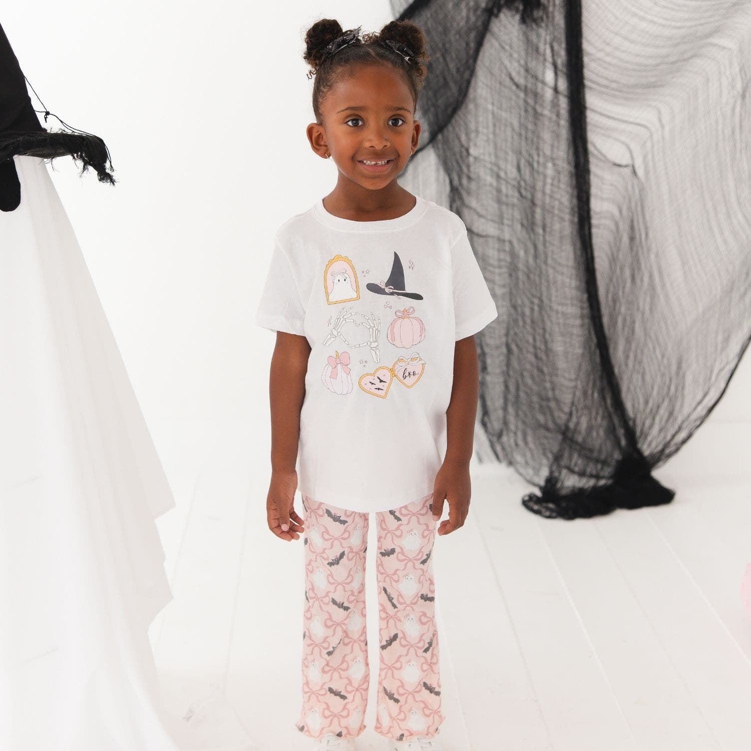 Sweet Wink Bat And Ghost Trellis Halloween Flare Legging | Nordstrom