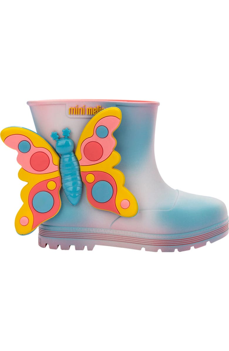 Mini Melissa Welly Wonderland Boot, Alternate, color, Pink/ Blue