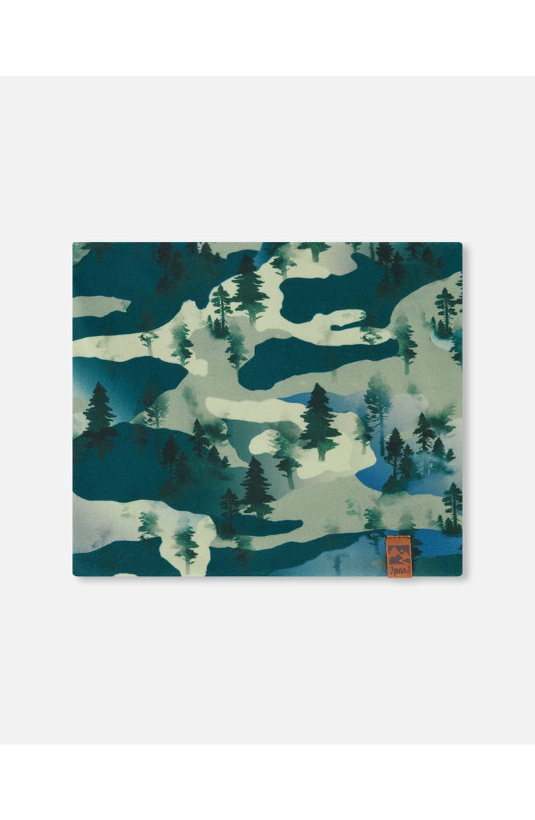 Deux par Deux Boy's Printed Neck Tube Forest Green With Black Pines, Main, color, 