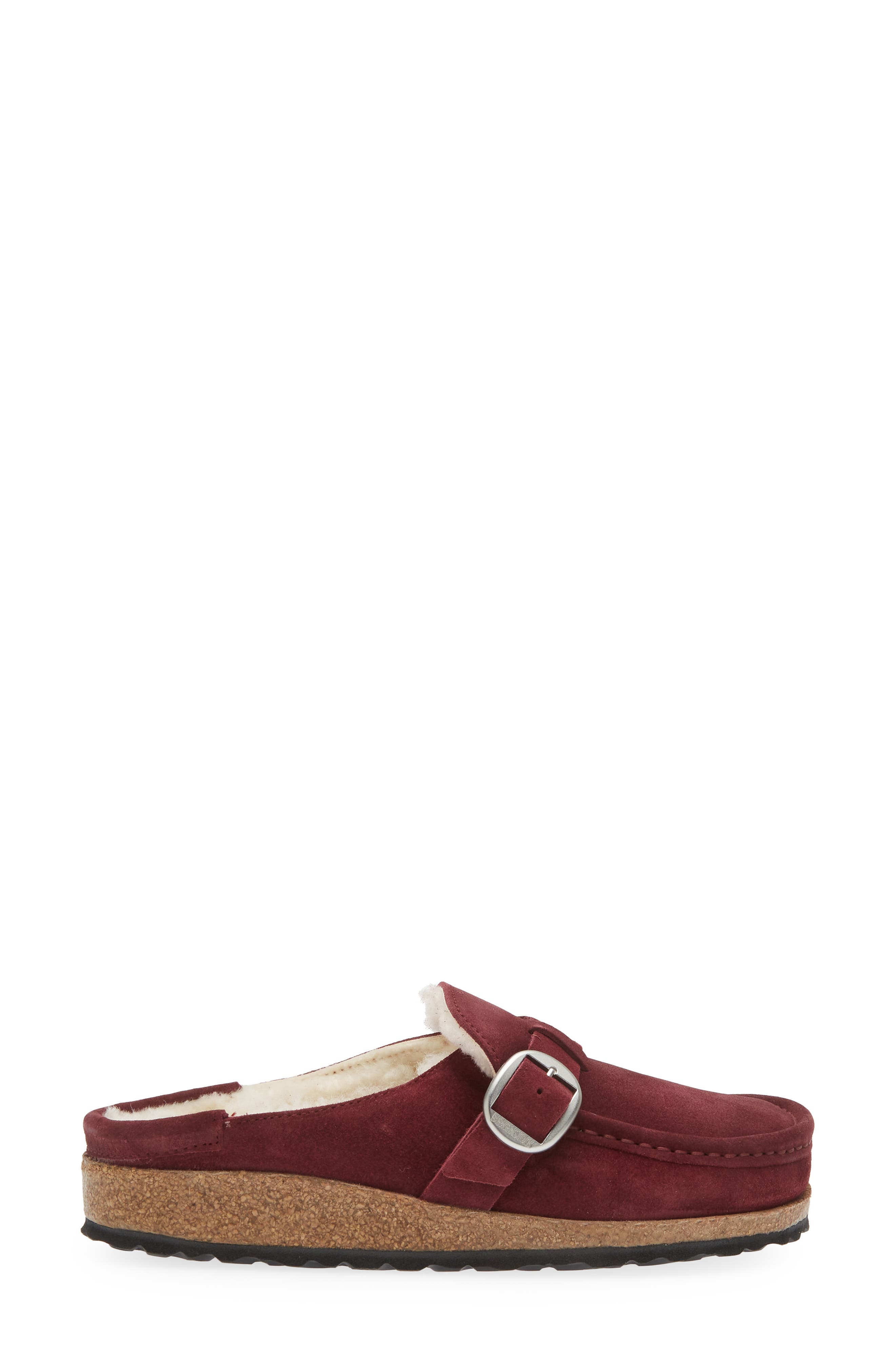 Buckley Genuine Shearling Mule, Alternate, color, MAROON/ NATURAL