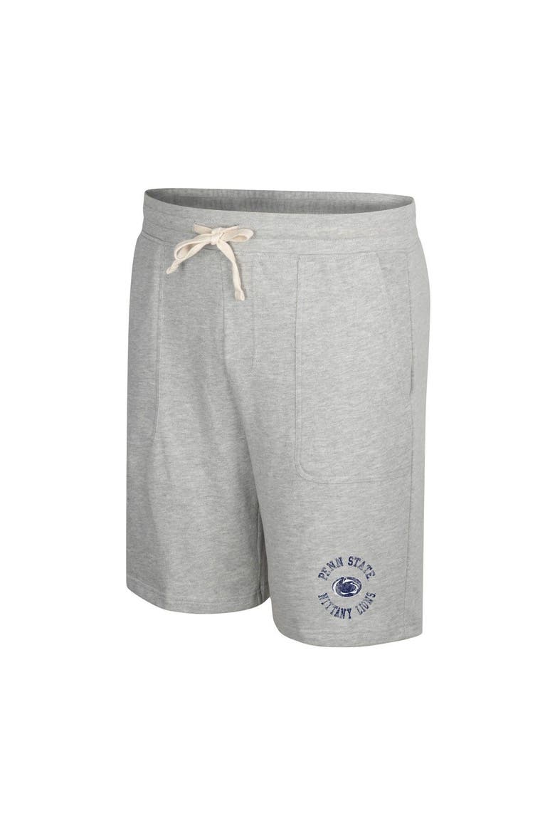 Men's Colosseum Heather Gray Penn State Nittany Lions Love To Hear This Terry Shorts, Alternate, color, Heather Gray