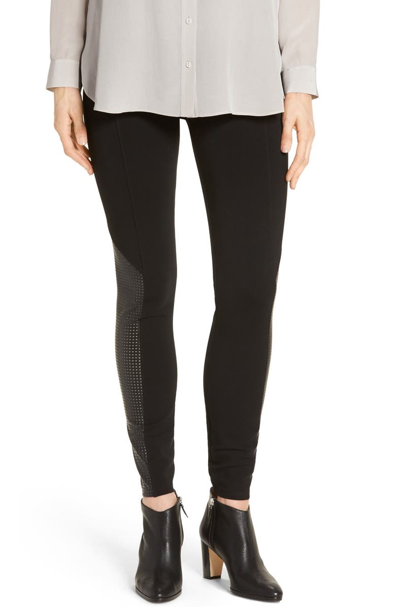 SPANX<sup>®</sup> High Waist Perforated Panel Leggings, Main, color, 