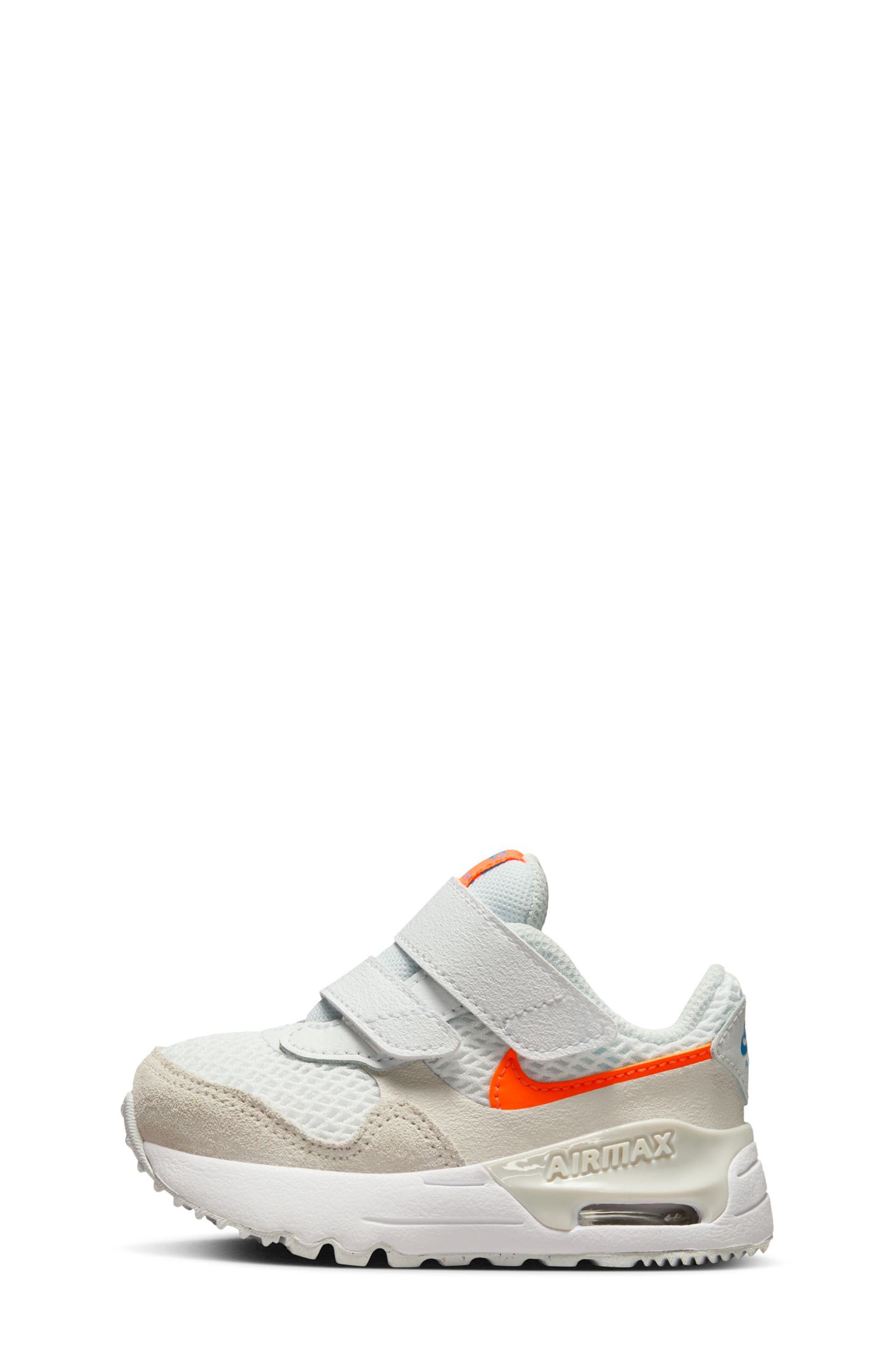 Kids' Air Max SYSTM Sneaker, Alternate, color, WHITE/ ORANGE/ PHANTOM