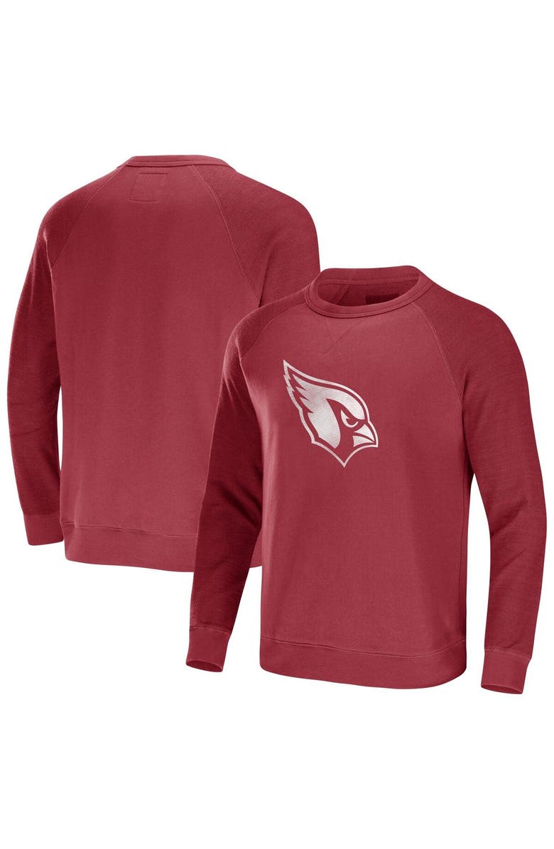 NFL X DARIUS RUCKER Men's NFL x Darius Rucker Collection by Fanatics  Cardinal Arizona Cardinals Distressed Lightweight Pullover Sweatshirt, Main, color, Cardinal