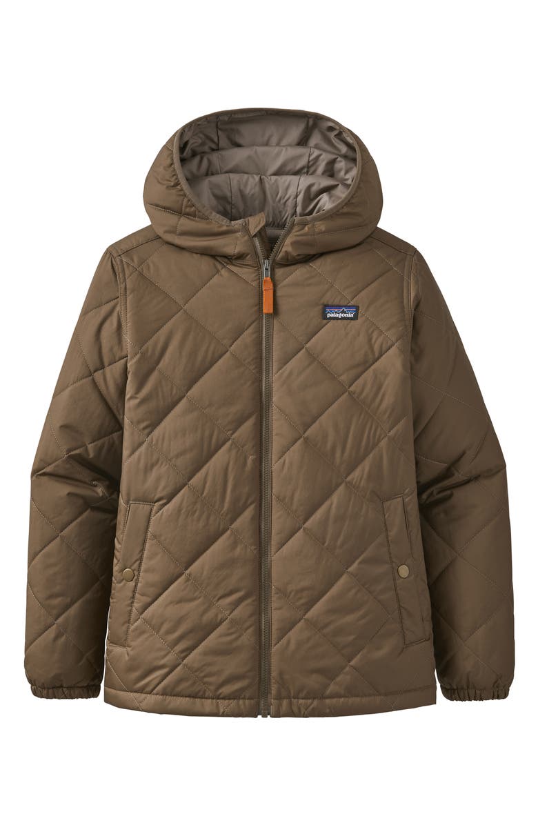 Patagonia Kids' Diamond Quilt Water Repellent Hoodie Jacket, Main, color,