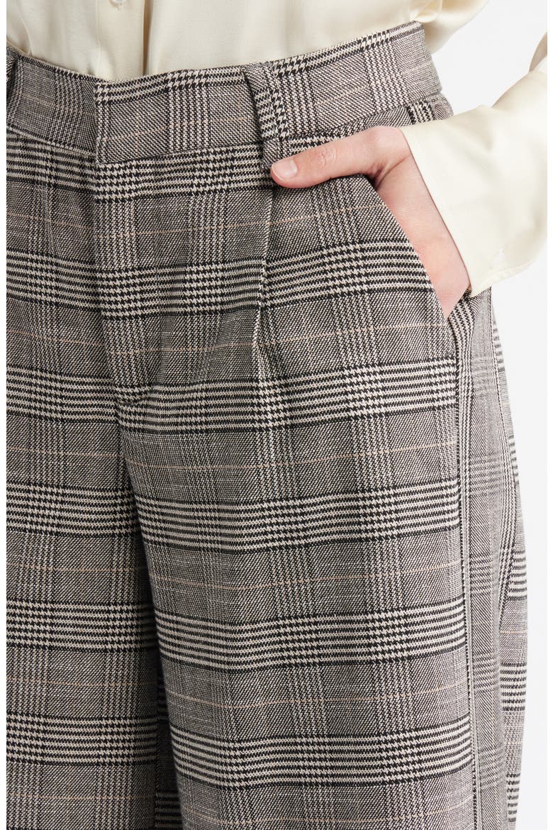 Skyrise Glen Plaid Relaxed Fit Culottes, Alternate, color, BIRCH BLACK MULTI
