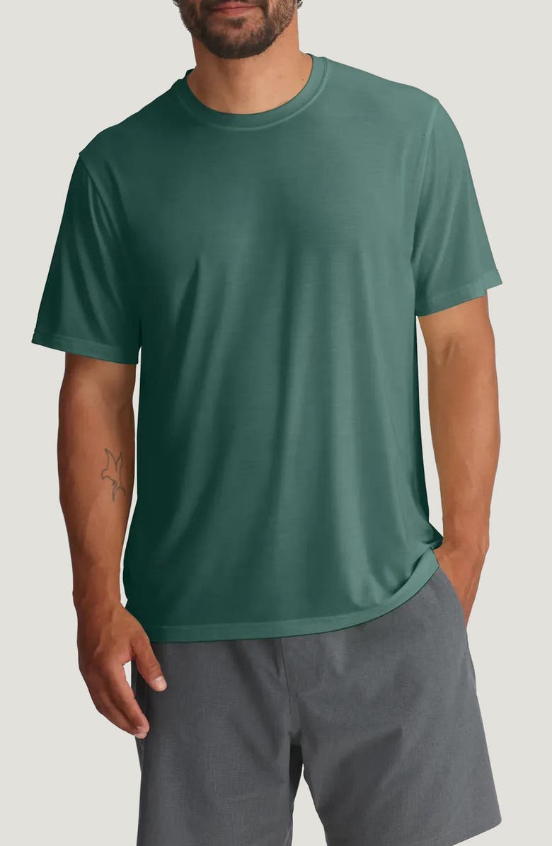 Free Fly Elevate T-Shirt, Main, color, Sea Pine