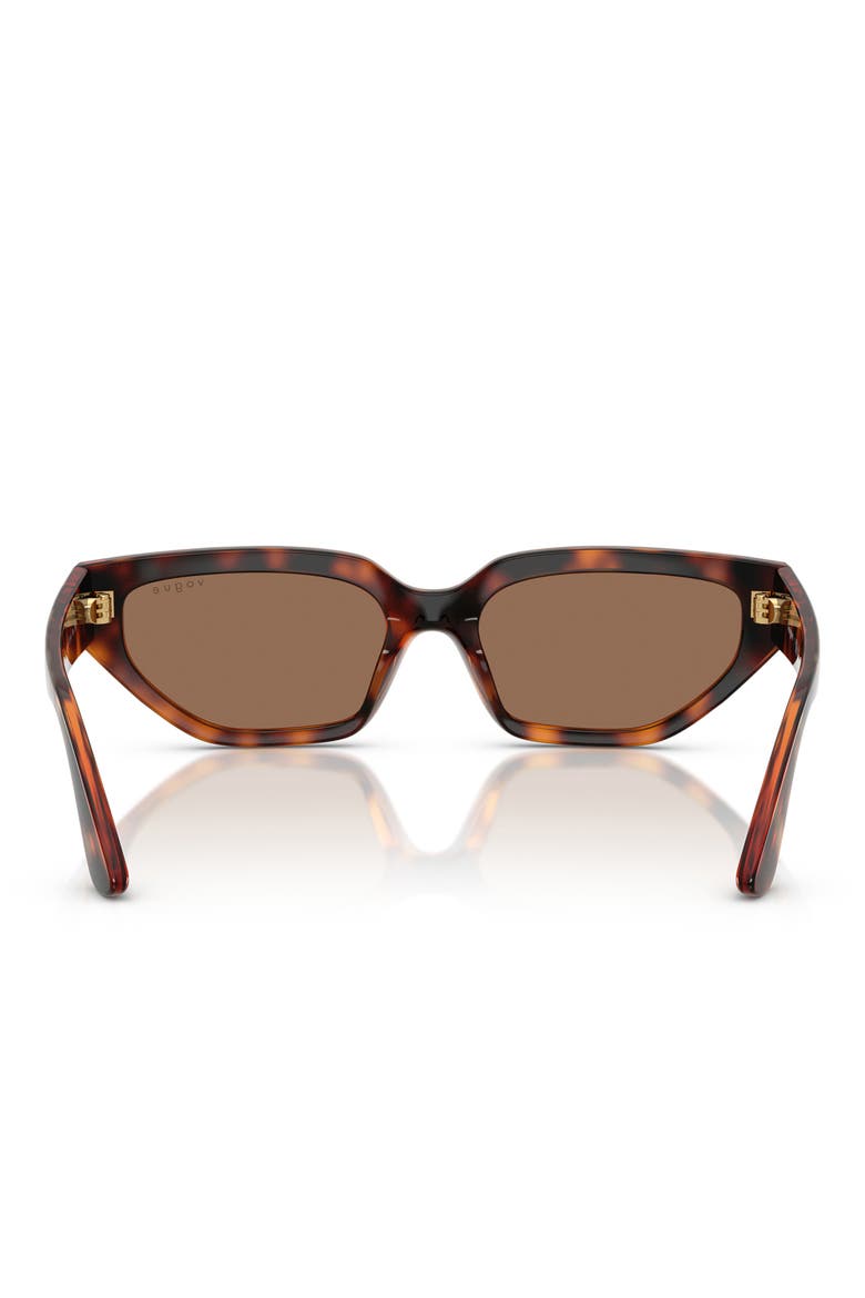 Kids' 52mm Irregular Sunglasses, Alternate, color, DARK HAVANA