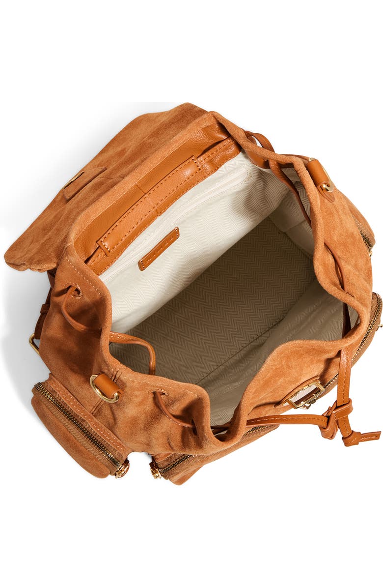AIMEE Away We Go Backpack, Alternate, color, Rustic Caramel Suede