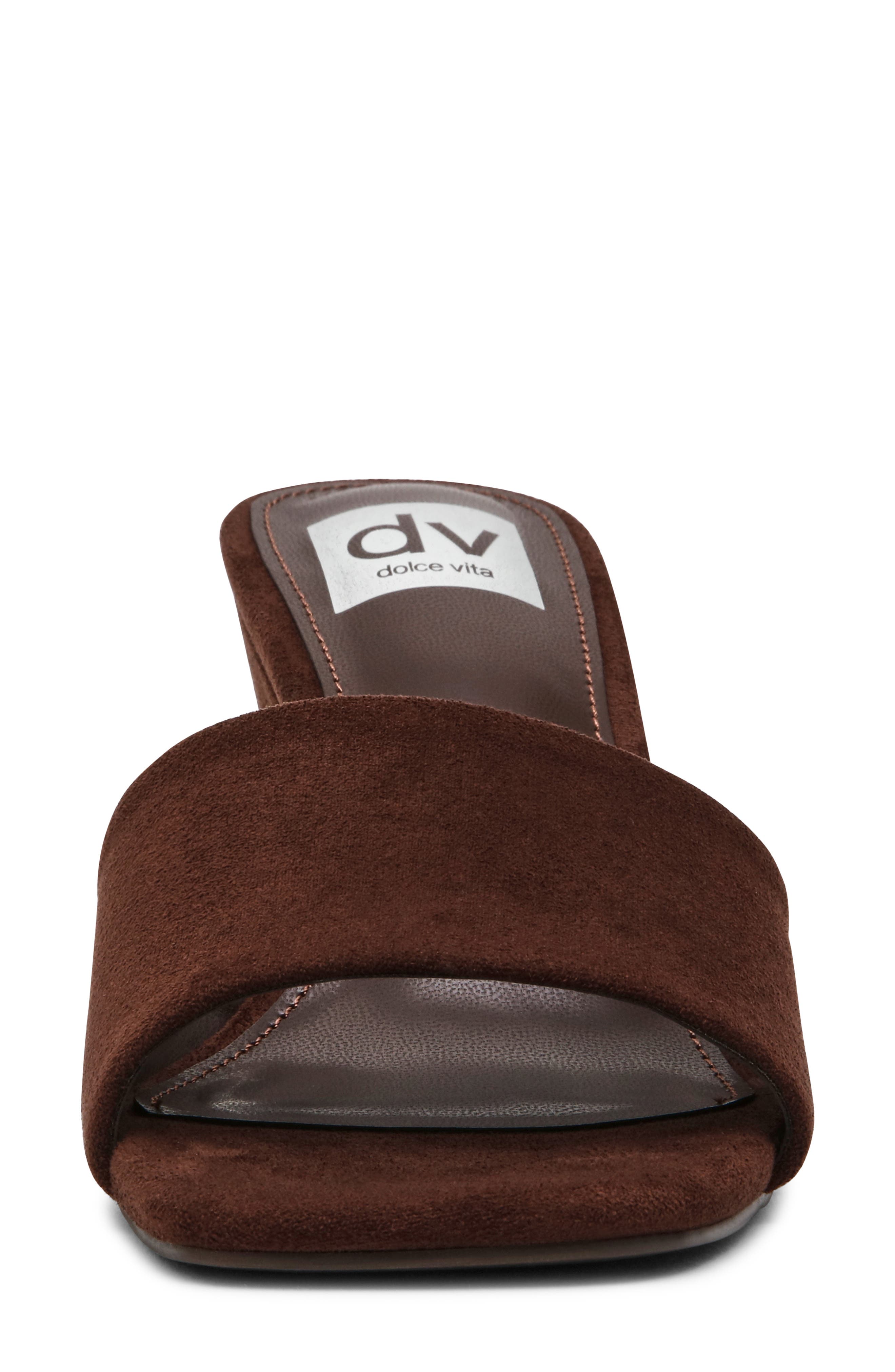 Everess Square Toe Mule, Alternate, color, BROWN