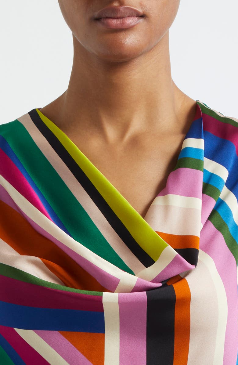 Elie Tahari The Jane Stripe Cowl Neck Sleeveless Top, Alternate, color, 