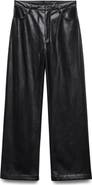 rag & bone Phoebe Faux Leather Drawstring Wide Leg Pants