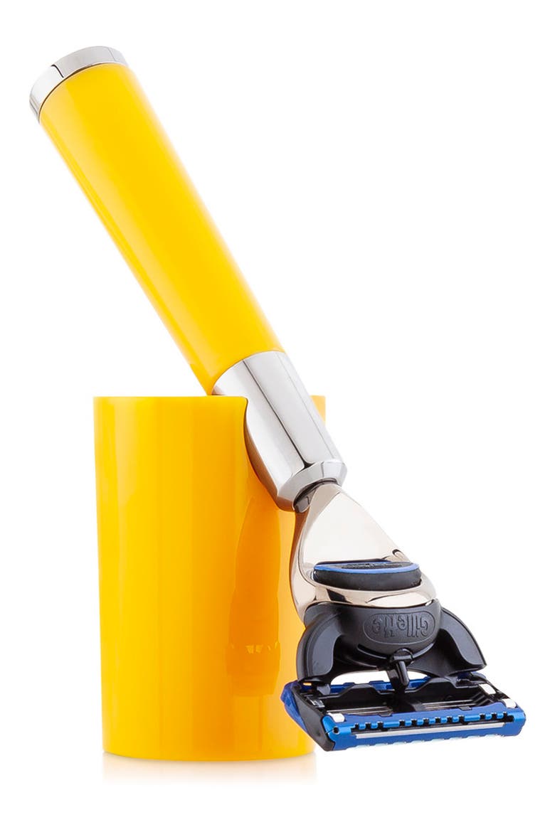 Barbiere Yellow Shaving Razor, Main, color, NO COLOR