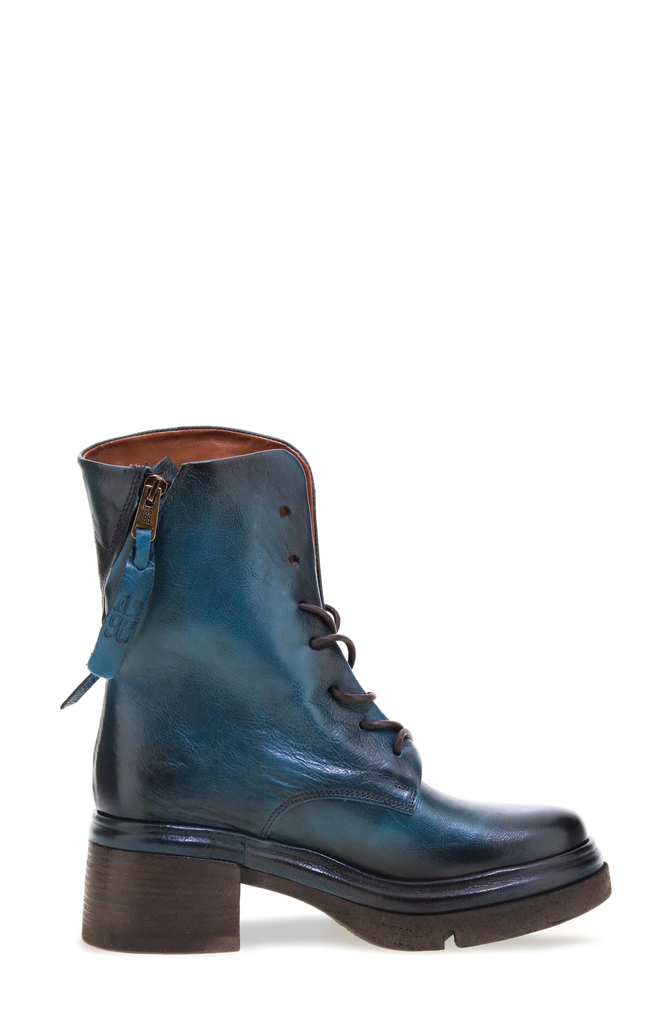 A.S.98 Eugene Lug Sole Bootie, Alternate, color, Teal